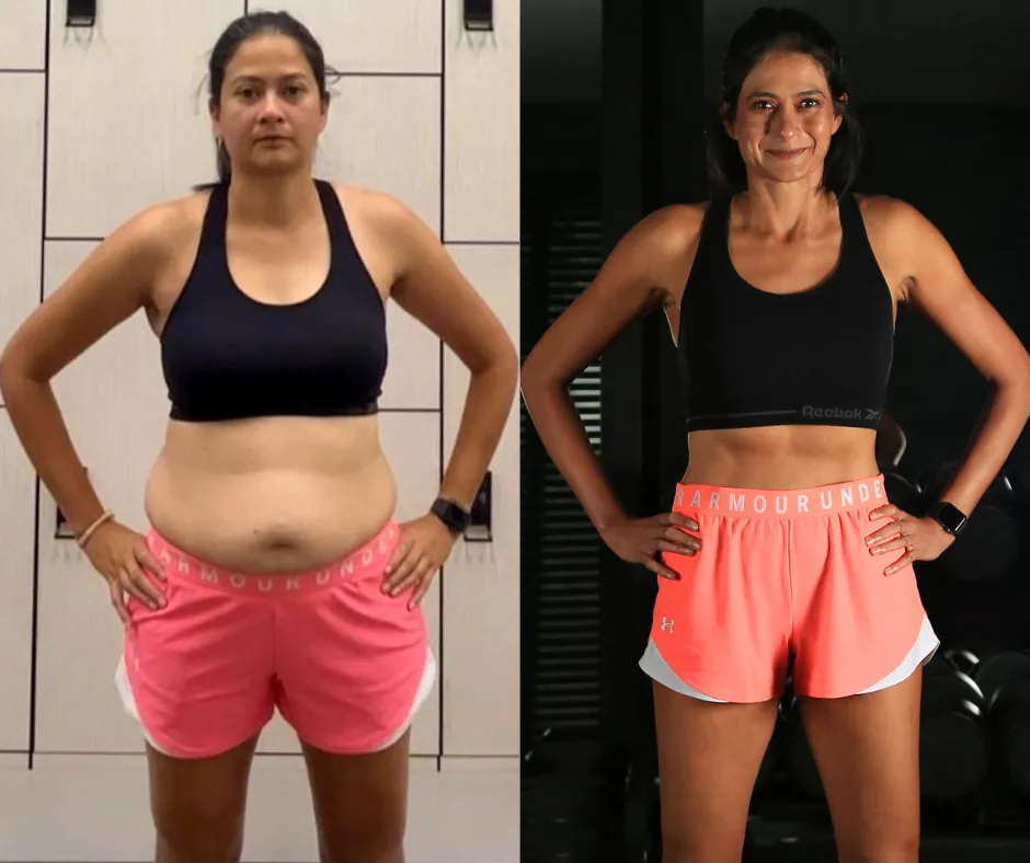 NEXA Retatrutide before and after weight loss result 1 (-16 kg · 90 days)